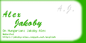 alex jakoby business card